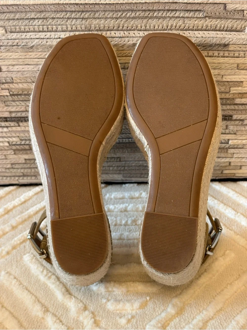Nordstrom Carmen Olive Green Espadrille Wedge Sandals Boho Coastal Resort Size 6